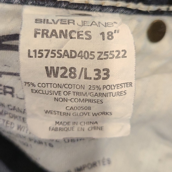 Silver Jeans Frances 18" BootCut 28 x 31 Denim - Picture 4 of 11
